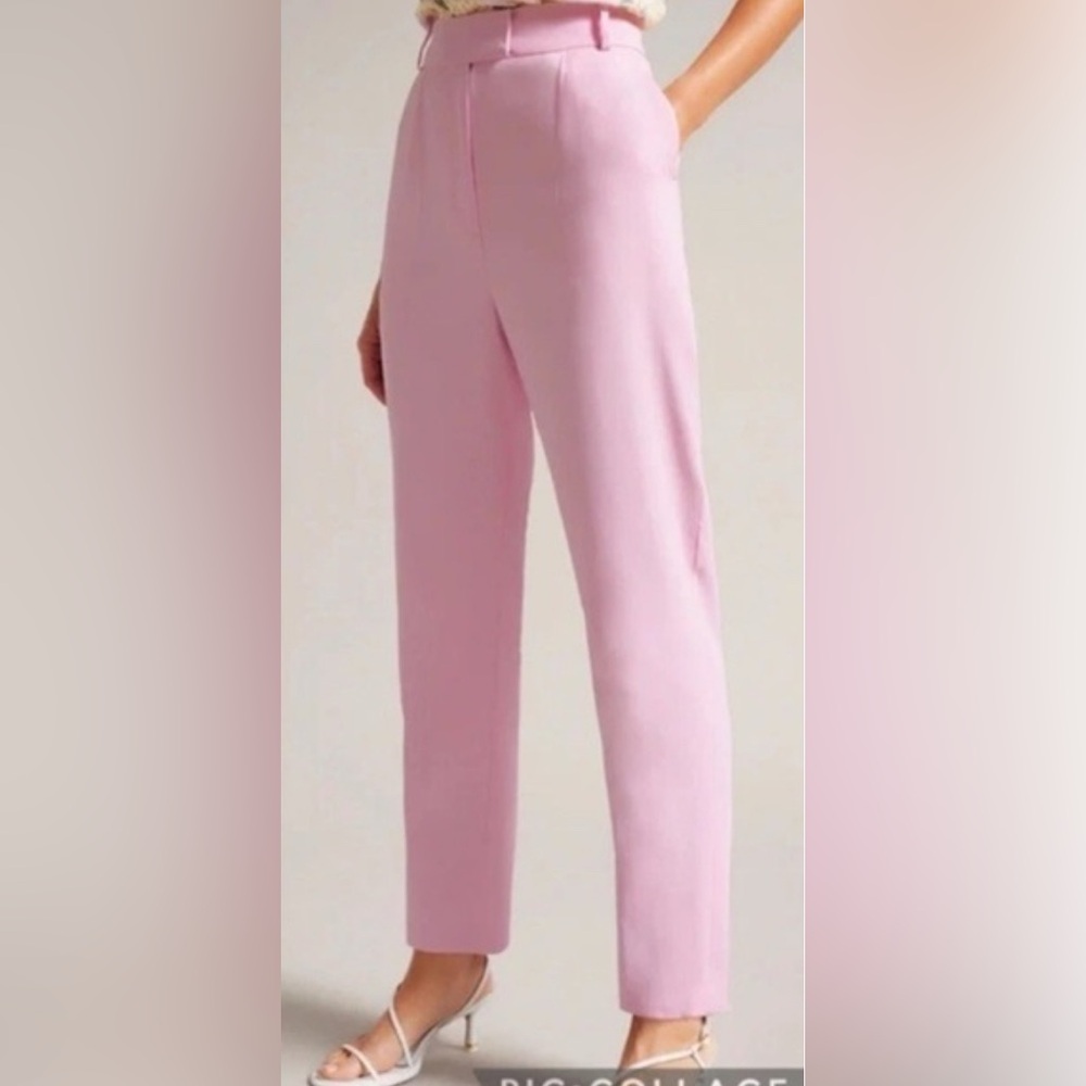 Ted Baker Lilac Slim Trouser Pants $225 Sz US 10-12 Career Office Made in Italy